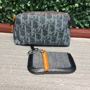 Dior Oblique Remove Before Flight Bundle Trotter Mini Bag& key chain